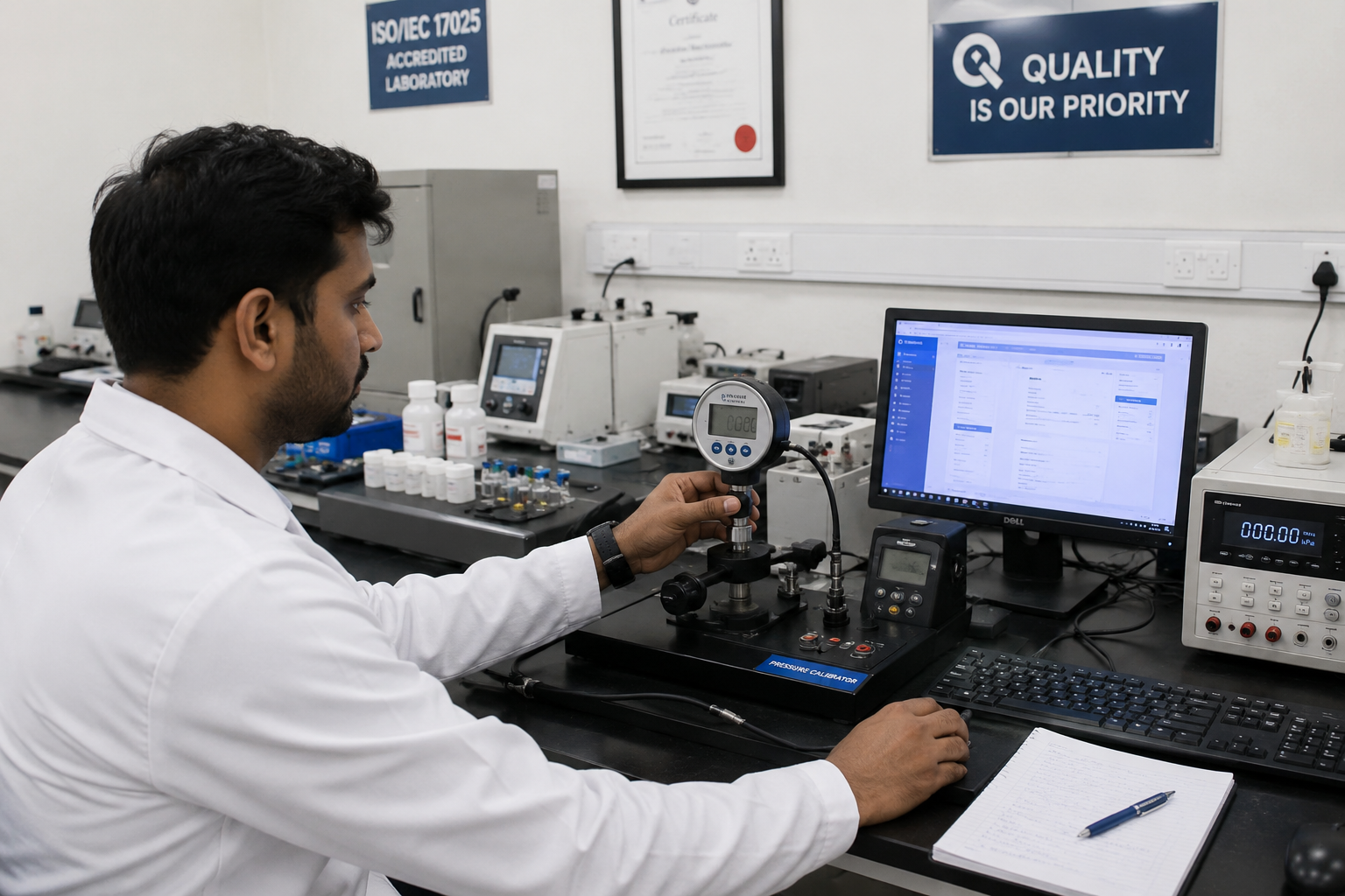 Modern Laboratory Management Software dashboard for calibration and testing laboratories