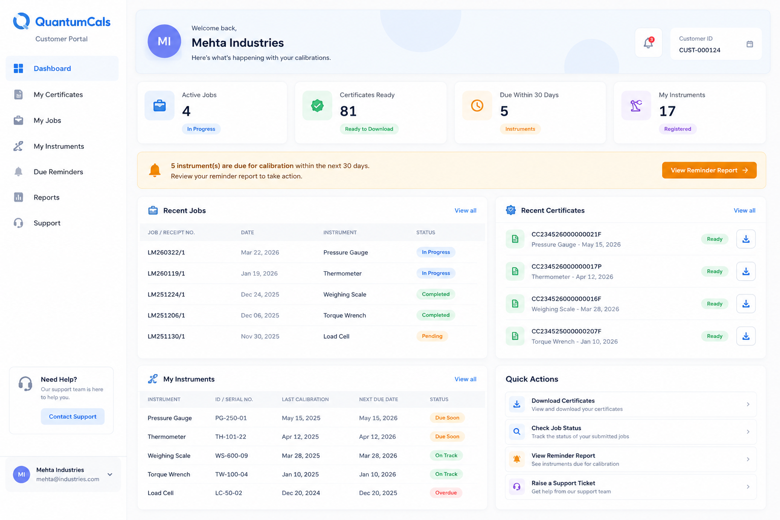 Customer Portal & Role-Based Access